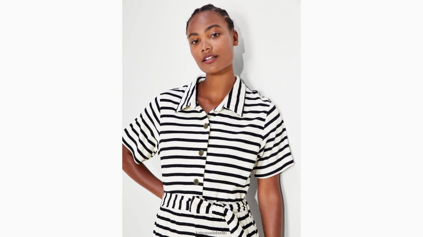 de Kate Spade Frauen Strampler mit bretonischen Streifen Schwarz NB82J2796 Bekleidung