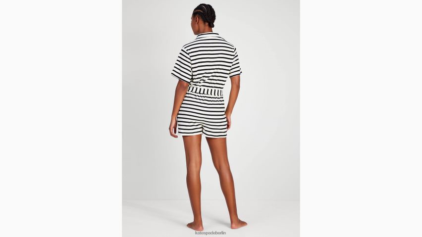 de Kate Spade Frauen Strampler mit bretonischen Streifen Schwarz NB82J2796 Bekleidung