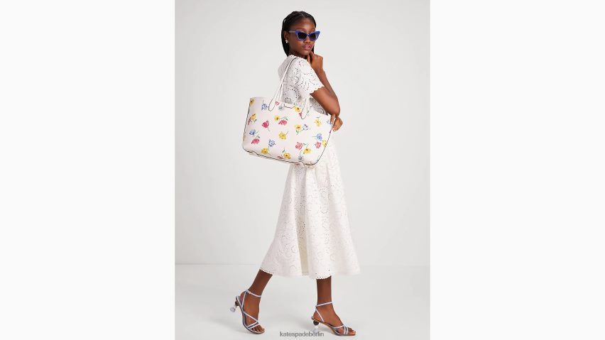 de Kate Spade Frauen Sutton Tulip Toss mittelgroße Tragetasche creme multi NB82J2276 Zubehör
