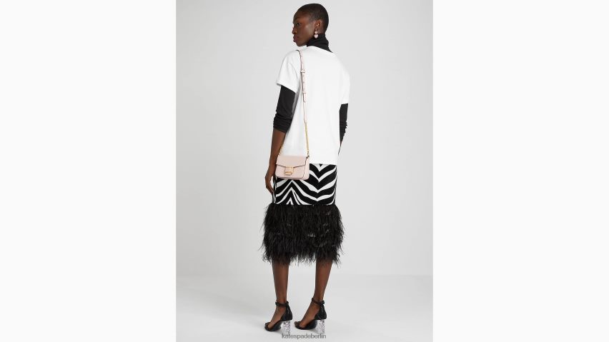 de Kate Spade Frauen T-Shirt mit verzierten überlappenden Herzen frisches Weiß NB82J2894 Bekleidung