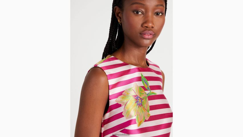 de Kate Spade Frauen Tulpenstreifenschale Rosa Pflaume NB82J2734 Bekleidung