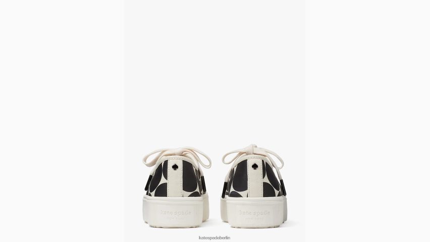 de Kate Spade Frauen Turnschuhe servieren schwarz/cremefarbener Punkt NB82J2537 Schuhwerk