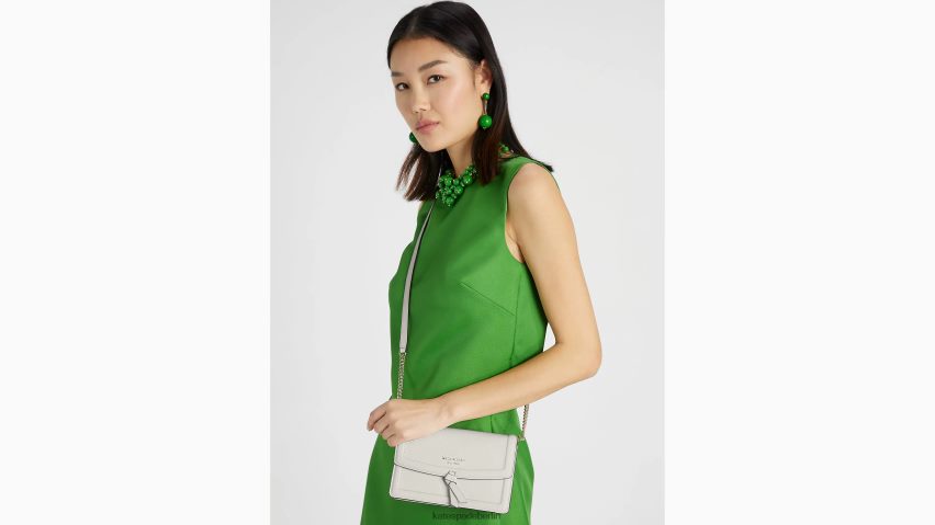 de Kate Spade Frauen Umhängetasche mit Knotenklappe Creme NB82J2178 Zubehör