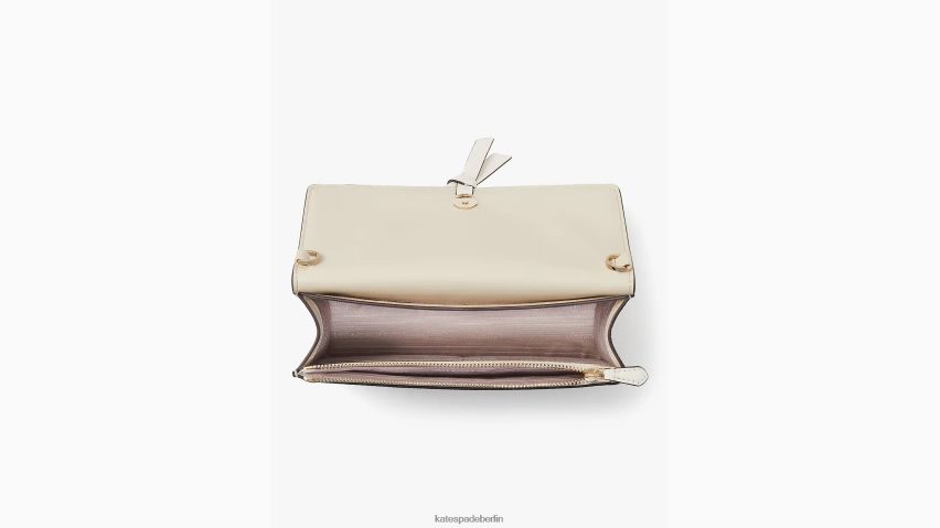 de Kate Spade Frauen Umhängetasche mit Knotenklappe Creme NB82J2178 Zubehör