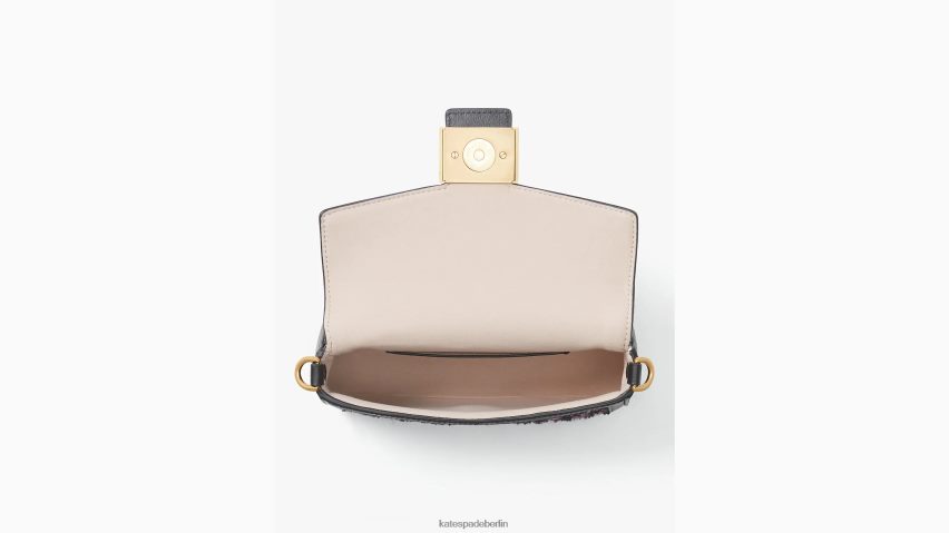 de Kate Spade Frauen Umhängetasche „Katy“ aus Tweed mit Klappenkette rosa multi NB82J2474 Zubehör