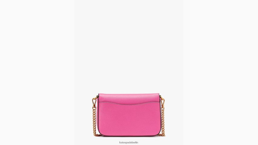 de Kate Spade Frauen Umhängetasche „Katy“ aus strukturiertem Leder mit Klappenkette Energie rosa NB82J261 Zubehör