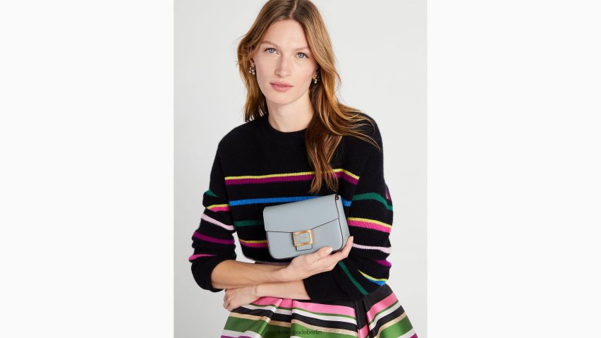 de Kate Spade Frauen Umhängetasche „Katy“ aus strukturiertem Leder mit Klappenkette Küstenstrand NB82J2331 Zubehör