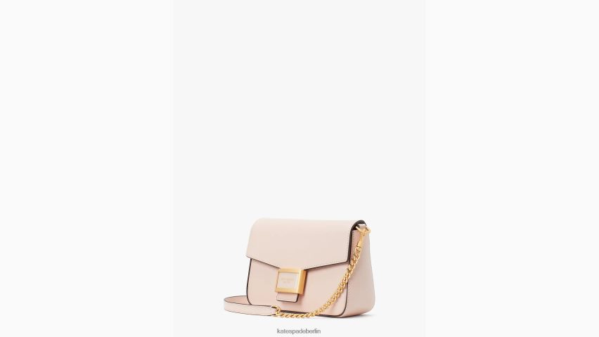 de Kate Spade Frauen Umhängetasche „Katy“ aus strukturiertem Leder mit Klappenkette Mochi-Rosa NB82J264 Zubehör