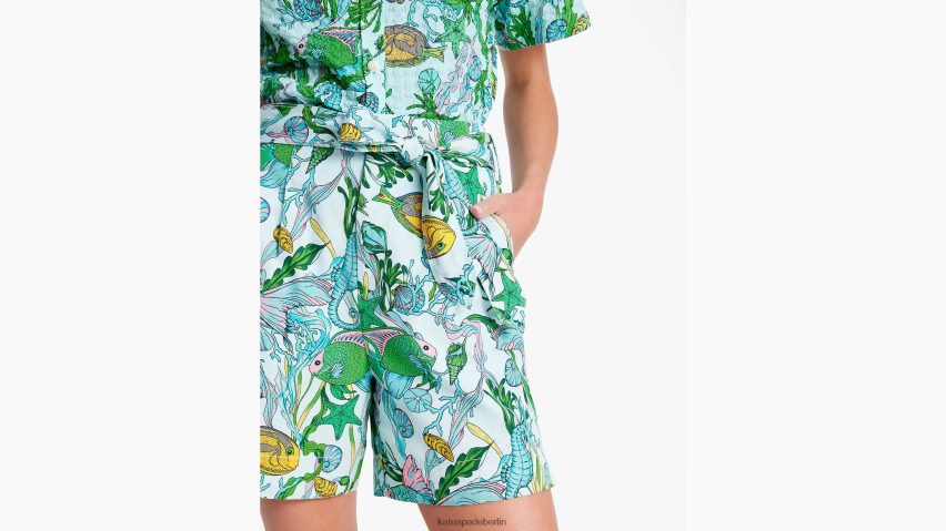 de Kate Spade Frauen Under the Sea-Shorts mit Bindegürtel Ebbe multi NB82J2691 Bekleidung