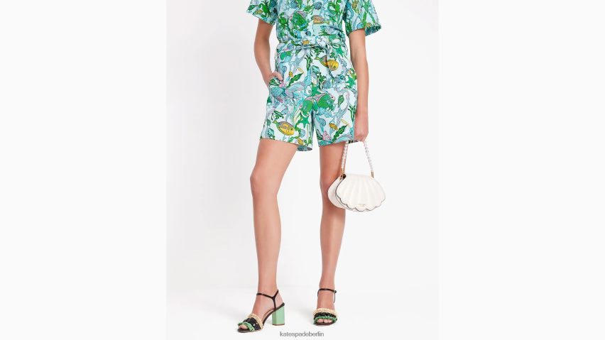 de Kate Spade Frauen Under the Sea-Shorts mit Bindegürtel Ebbe multi NB82J2691 Bekleidung