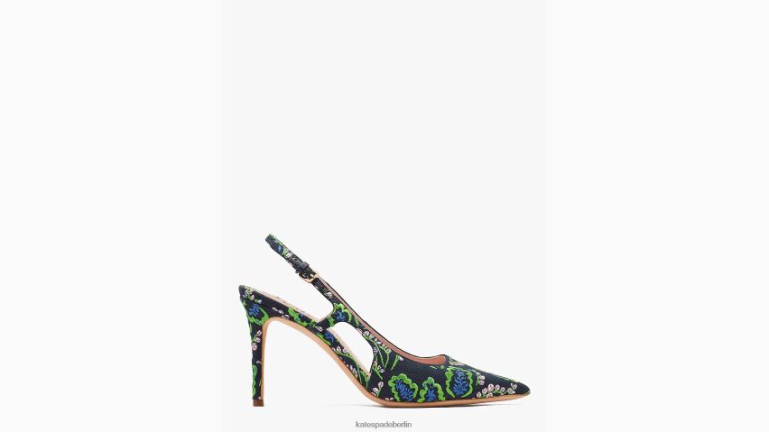 de Kate Spade Frauen Valerie Slingback-Pumps Blazer blau/Picknick-Blumenmuster NB82J2574 Schuhwerk