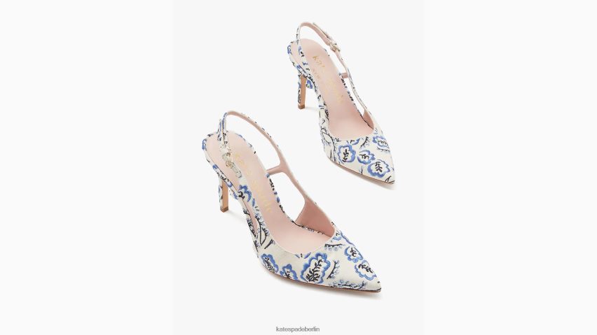 de Kate Spade Frauen Valerie Slingback-Pumps Pergament-Picknick blumig NB82J2575 Schuhwerk