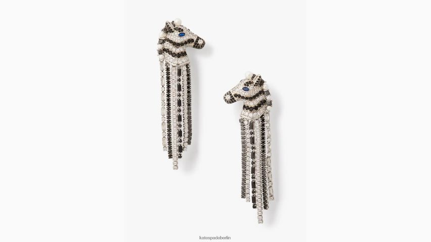 de Kate Spade Frauen Verdienen Sie sich Ihre Statement-Ohrringe mit Streifenmuster schwarz-multi NB82J21231 Zubehör