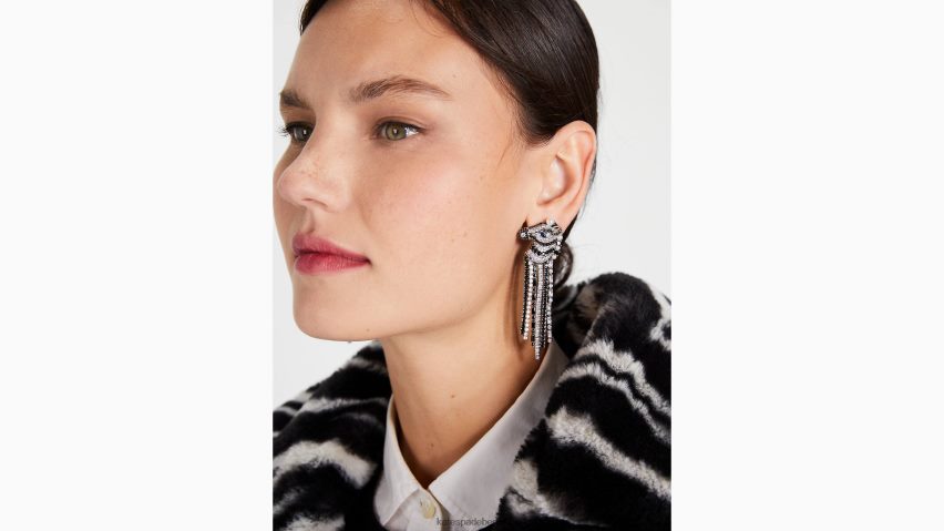 de Kate Spade Frauen Verdienen Sie sich Ihre Statement-Ohrringe mit Streifenmuster schwarz-multi NB82J21231 Zubehör