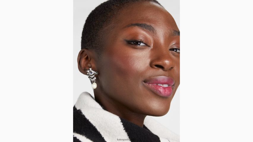 de Kate Spade Frauen Verdienen Sie sich Ihre gestreiften Ohrhänger schwarz-multi NB82J21250 Zubehör