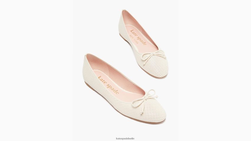 de Kate Spade Frauen Veronica Ballerinas Pergament NB82J2560 Schuhwerk