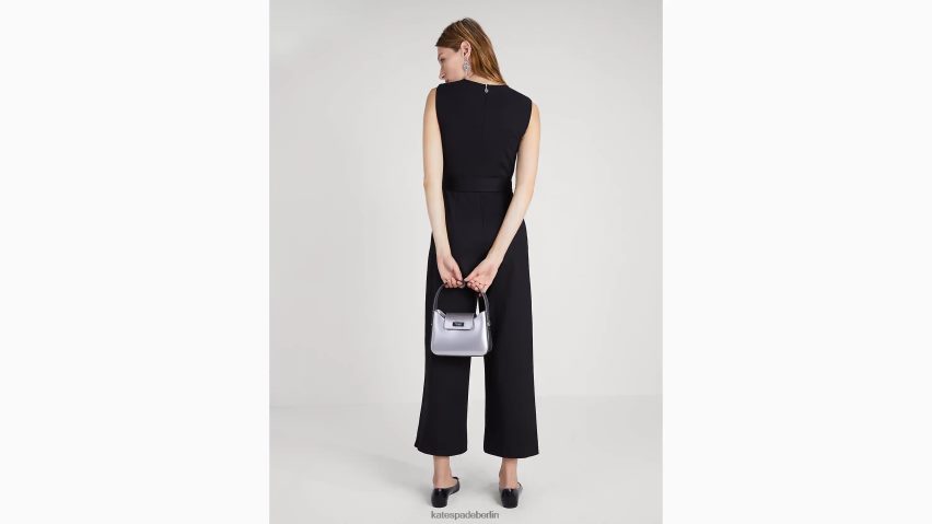 de Kate Spade Frauen Verzierter Ponte-Jumpsuit Schwarz NB82J2851 Bekleidung