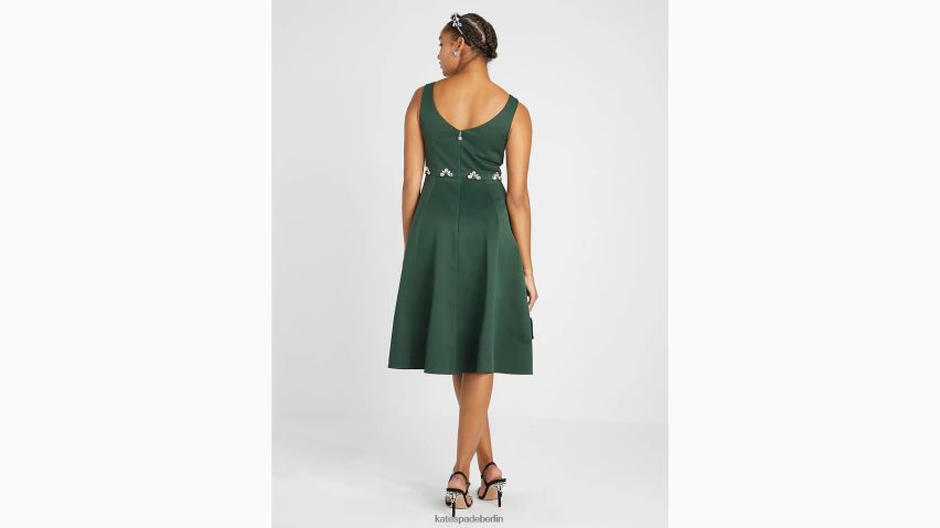 de Kate Spade Frauen Verziertes Faille-Grace-Kleid Torrey-Kiefer NB82J2897 Bekleidung