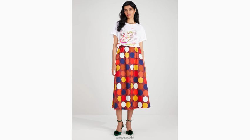 de Kate Spade Frauen Verziertes Secret Garden T-Shirt frisches Weiß NB82J2938 Bekleidung