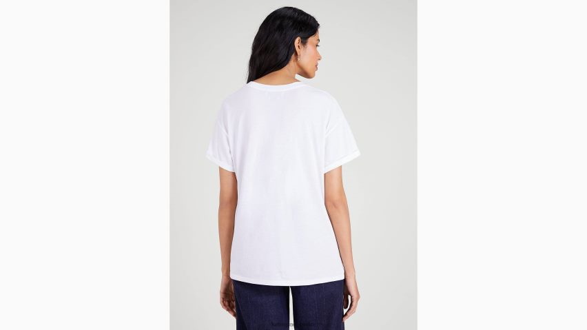 de Kate Spade Frauen Verziertes Secret Garden T-Shirt frisches Weiß NB82J2938 Bekleidung