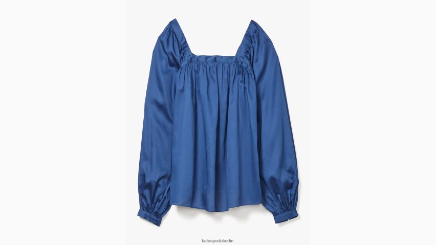 de Kate Spade Frauen Voile-Oberteil mit eckigem Ausschnitt Französische Marine NB82J2943 Bekleidung