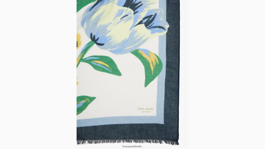 de Kate Spade Frauen Wachsende Tulpen länglicher Schal französische Sahne NB82J21317 Zubehör