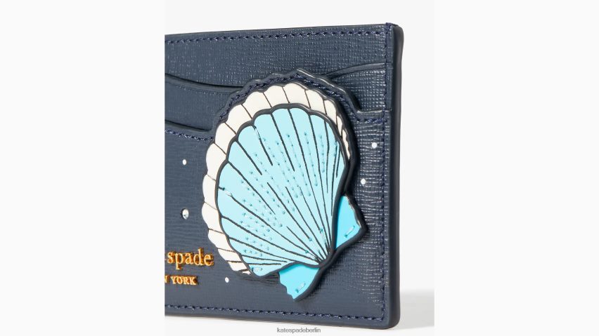 de Kate Spade Frauen Was für ein Kartenetui mit Muschelverzierung Blazer blau multi NB82J2342 Zubehör