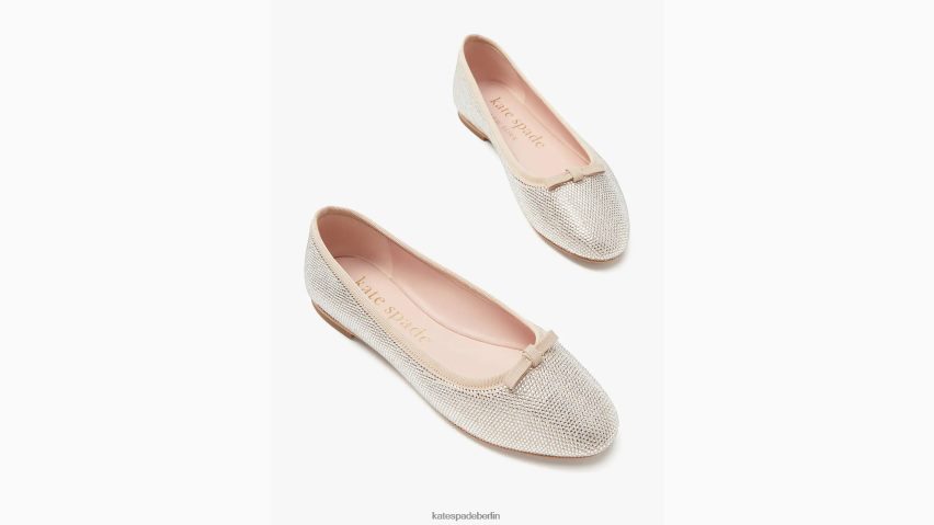 de Kate Spade Frauen Wohnungen mit Kleeblattpflaster Heu NB82J2602 Schuhwerk