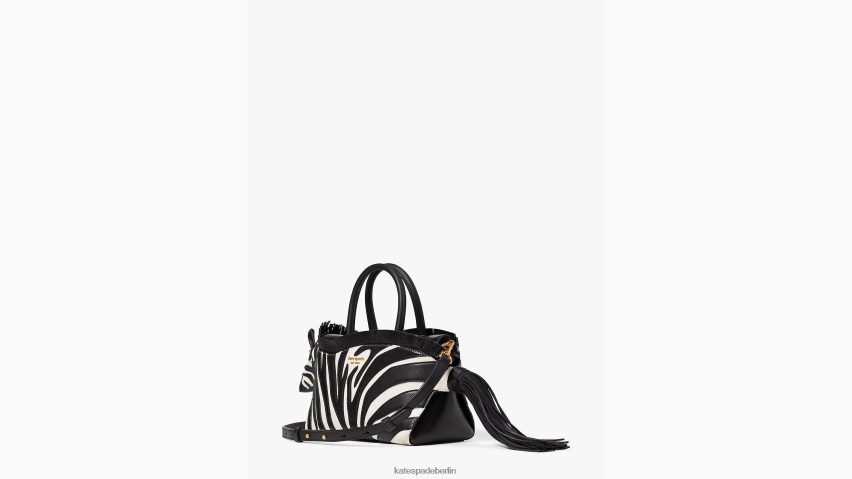 de Kate Spade Frauen Ziggy-Glattleder-3D-Zebra-Umhängetasche schwarz-multi NB82J2340 Zubehör