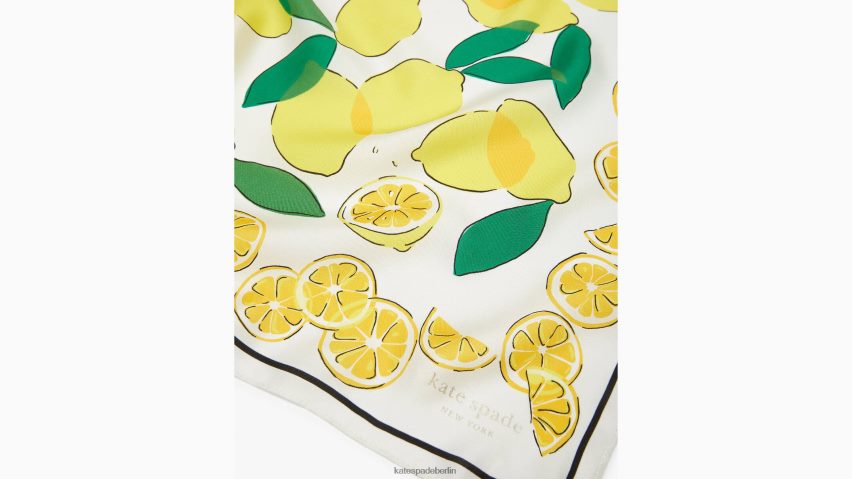 de Kate Spade Frauen Zitronen-Seiden-Bandana creme/gelb NB82J21294 Zubehör