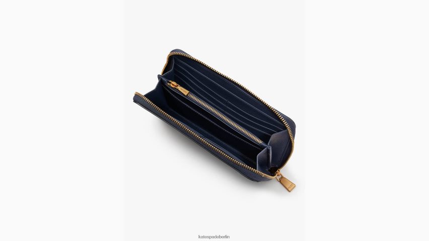 de Kate Spade Frauen Zotteliges geprägtes kontinentales Portemonnaie mit umlaufendem Reißverschluss Blazer blau multi NB82J2465 Zubehör