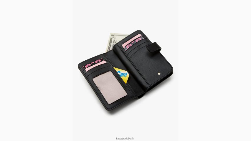 de Kate Spade Frauen auf einer kompakten Roll-Slice-Geldbörse schwarz-multi NB82J2403 Zubehör