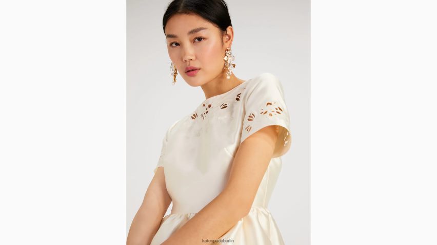 de Kate Spade Frauen besticktes Cutwork-Kleid französische Sahne NB82J2745 Bekleidung