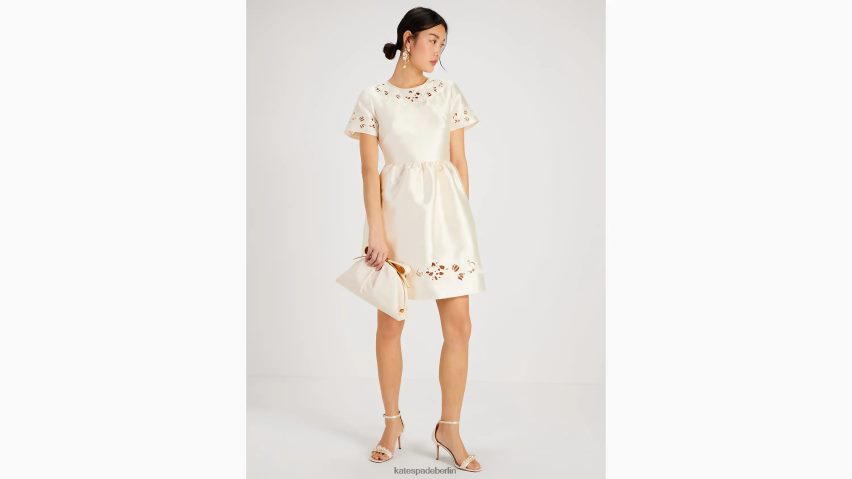 de Kate Spade Frauen besticktes Cutwork-Kleid französische Sahne NB82J2745 Bekleidung