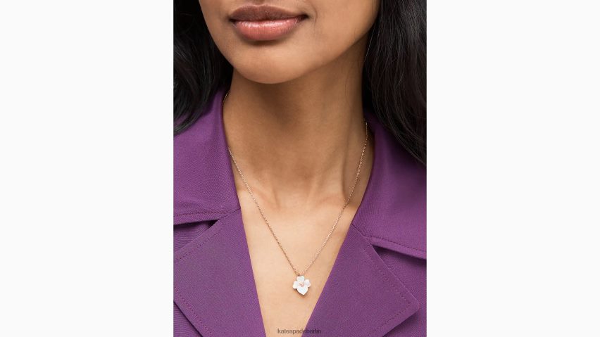 de Kate Spade Frauen edler Stiefmütterchen-Mini-Anhänger Creme-Multi/Roségold NB82J21162 Zubehör