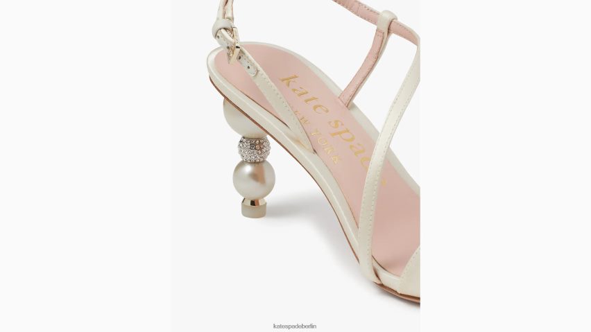 de Kate Spade Frauen funkelnde und glänzende Sandalen Elfenbein NB82J2570 Schuhwerk