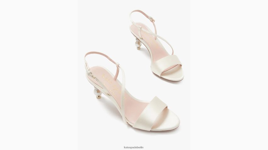 de Kate Spade Frauen funkelnde und glänzende Sandalen Elfenbein NB82J2570 Schuhwerk