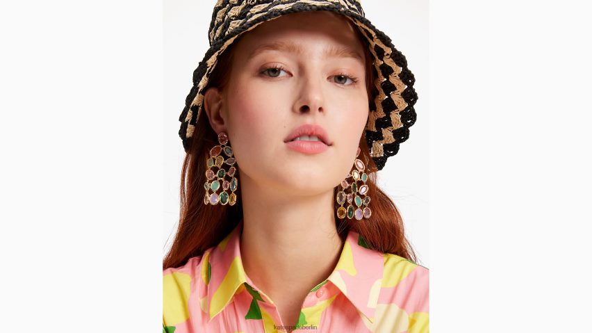 de Kate Spade Frauen hochglänzende Kronleuchter-Ohrringe multi NB82J21011 Zubehör