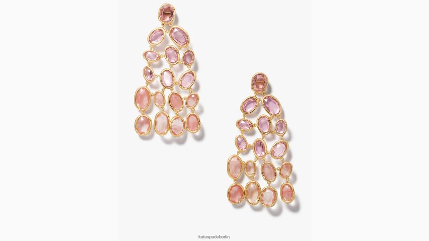 de Kate Spade Frauen hochglänzende Kronleuchter-Ohrringe rosa multi NB82J2979 Zubehör