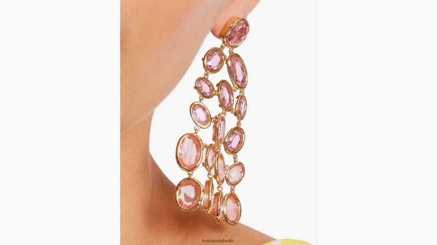 de Kate Spade Frauen hochglänzende Kronleuchter-Ohrringe rosa multi NB82J2979 Zubehör