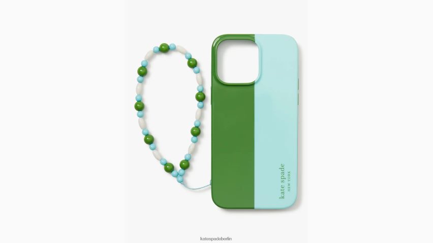 de Kate Spade Frauen iPhone 14 Pro Max Armbandhülle mit Racing-Streifen blau mehrfarbig NB82J21278 Zubehör