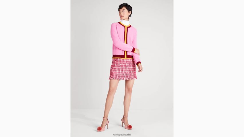 de Kate Spade Frauen karierter Tweedrock rosa multi NB82J2941 Bekleidung