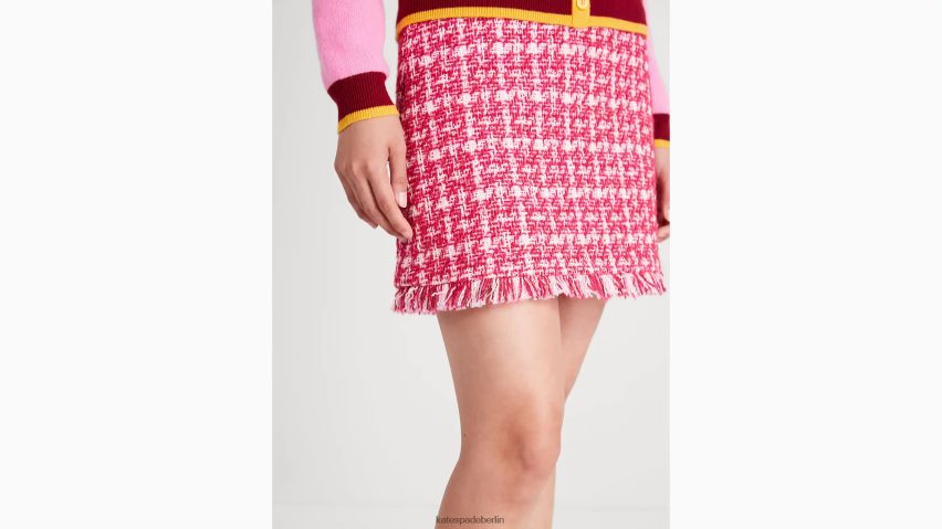 de Kate Spade Frauen karierter Tweedrock rosa multi NB82J2941 Bekleidung
