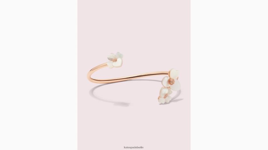 de Kate Spade Frauen kostbare Stiefmütterchen-Flex-Manschette Creme-Multi/Roségold NB82J21101 Zubehör
