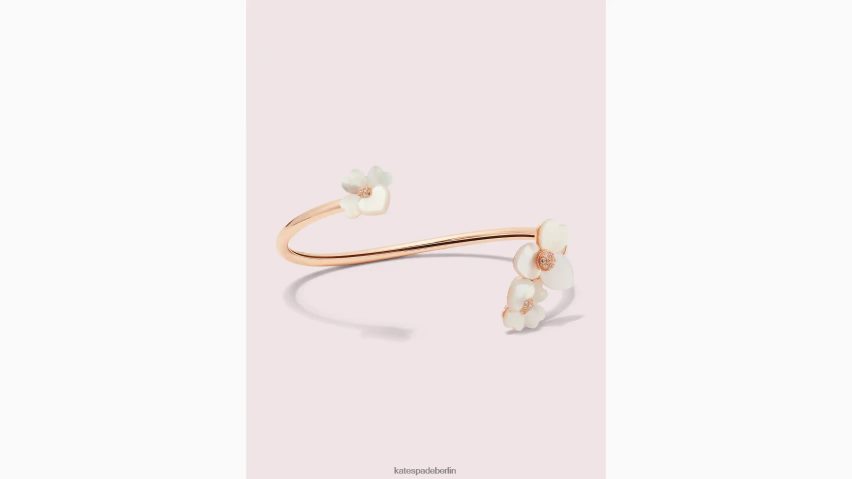 de Kate Spade Frauen kostbare Stiefmütterchen-Flex-Manschette Creme-Multi/Roségold NB82J21101 Zubehör