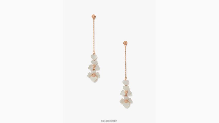de Kate Spade Frauen kostbare lineare Stiefmütterchen-Ohrringe Creme-Multi/Roségold NB82J21159 Zubehör