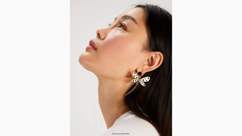 de Kate Spade Frauen schillernde lineare Libellen-Ohrringe Perlmutt NB82J21081 Zubehör