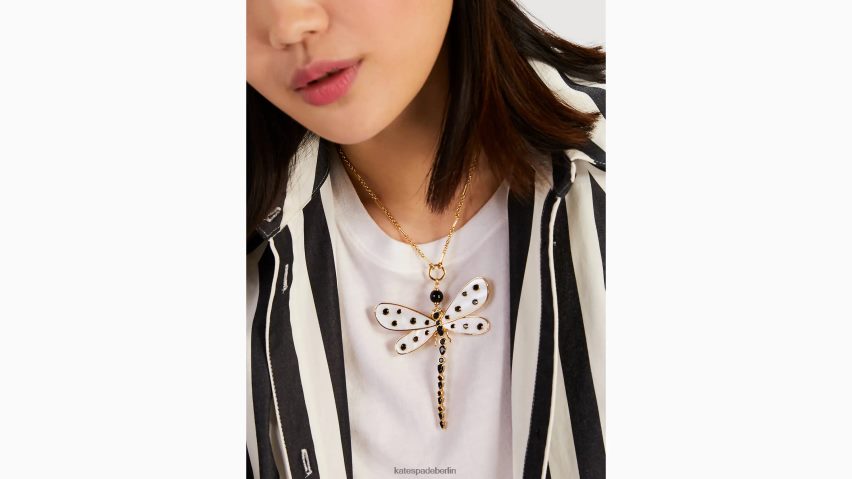 de Kate Spade Frauen schillernder Libellen-Statement-Anhänger Perlmutt NB82J21167 Zubehör