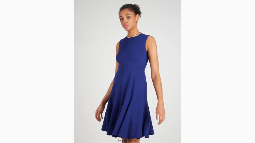 de Kate Spade Frauen Ärmelloses Ponte-Kleid Französische Marine NB82J2861 Bekleidung