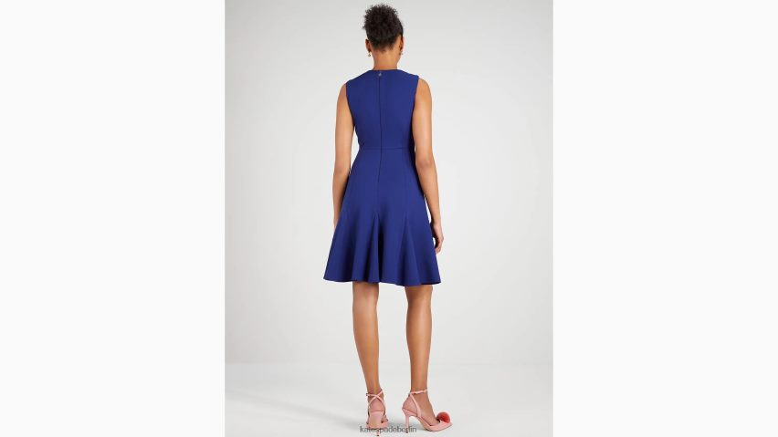 de Kate Spade Frauen Ärmelloses Ponte-Kleid Französische Marine NB82J2861 Bekleidung